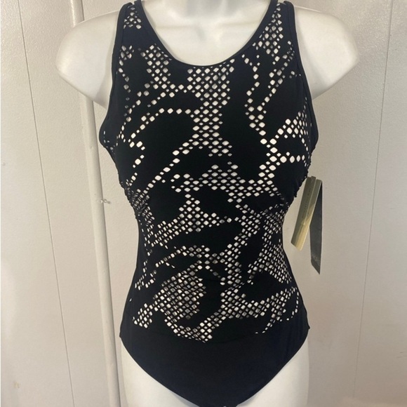 Profile by Gottex Women's Standard Mashrabiya High Neck One Piece NWT size 6 - Picture 5 of 11